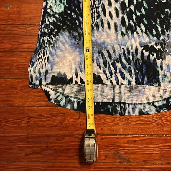 NEW Cynthia Rowley 1XL Top Tunic Animal Print Blue White NEW - Picture 13 of 13